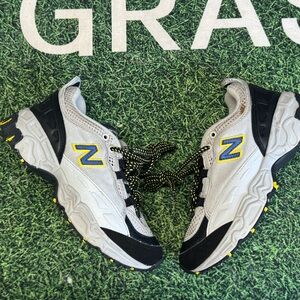 New Balance 801 Kids Size 2 Black Neon Yellow Boys Sneakers